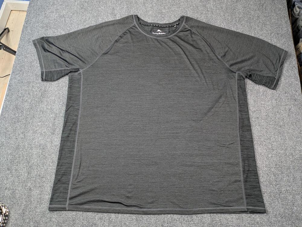 Tommy Bahama Shirt Mens 3XLT Gray IslandZone Raglan Tee UPF 30 Big & Tall